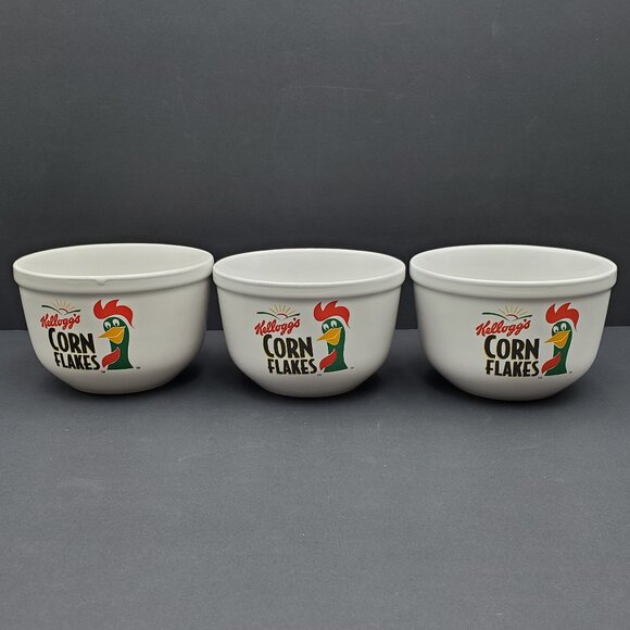 Kellogg's Corn Flakes Cereal Bowls Kellogg Company Cornelius Rooster Soup Bowls - Picture 1 of 6